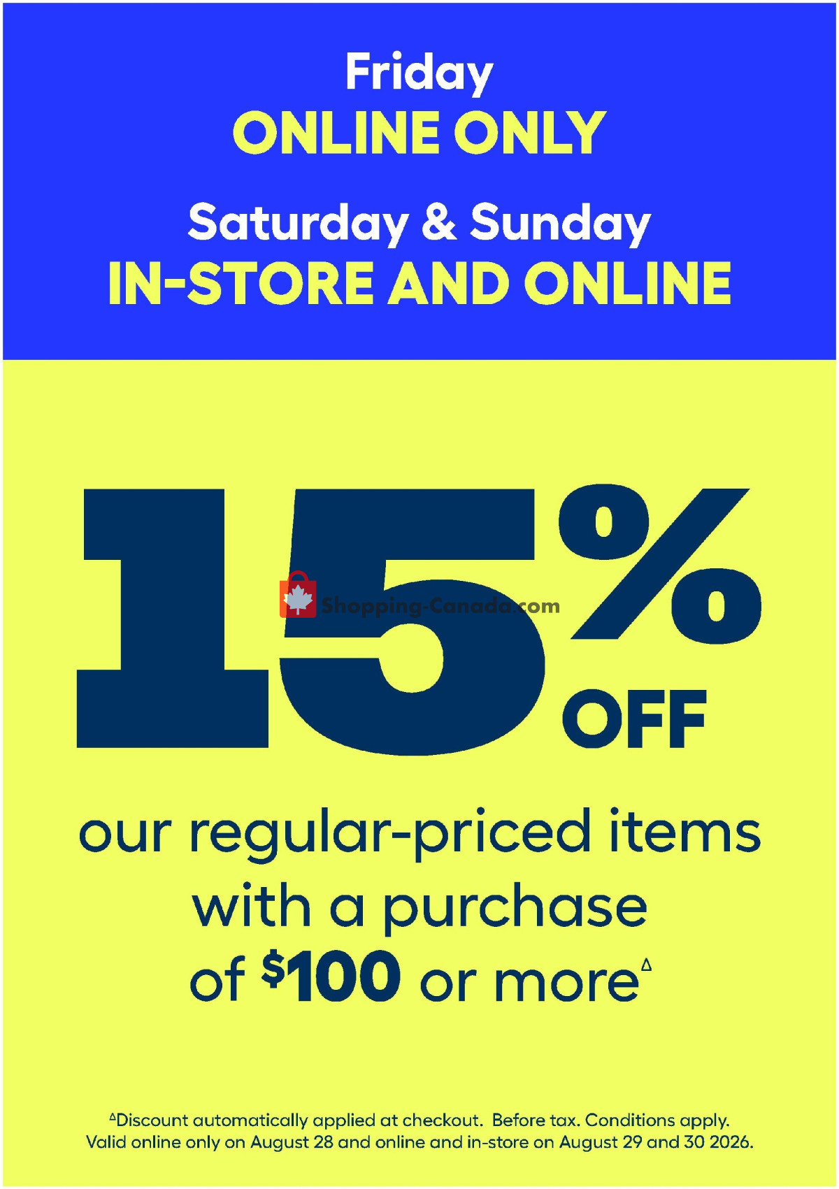 Rona flyer from Thursday August 27, 2026 to Wednesday September 2, 2026 - page 1