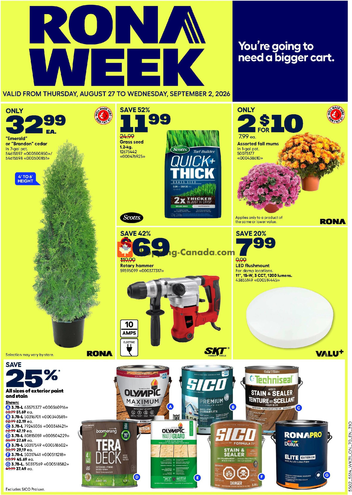 Rona flyer from Thursday August 27, 2026 to Wednesday September 2, 2026 - page 2