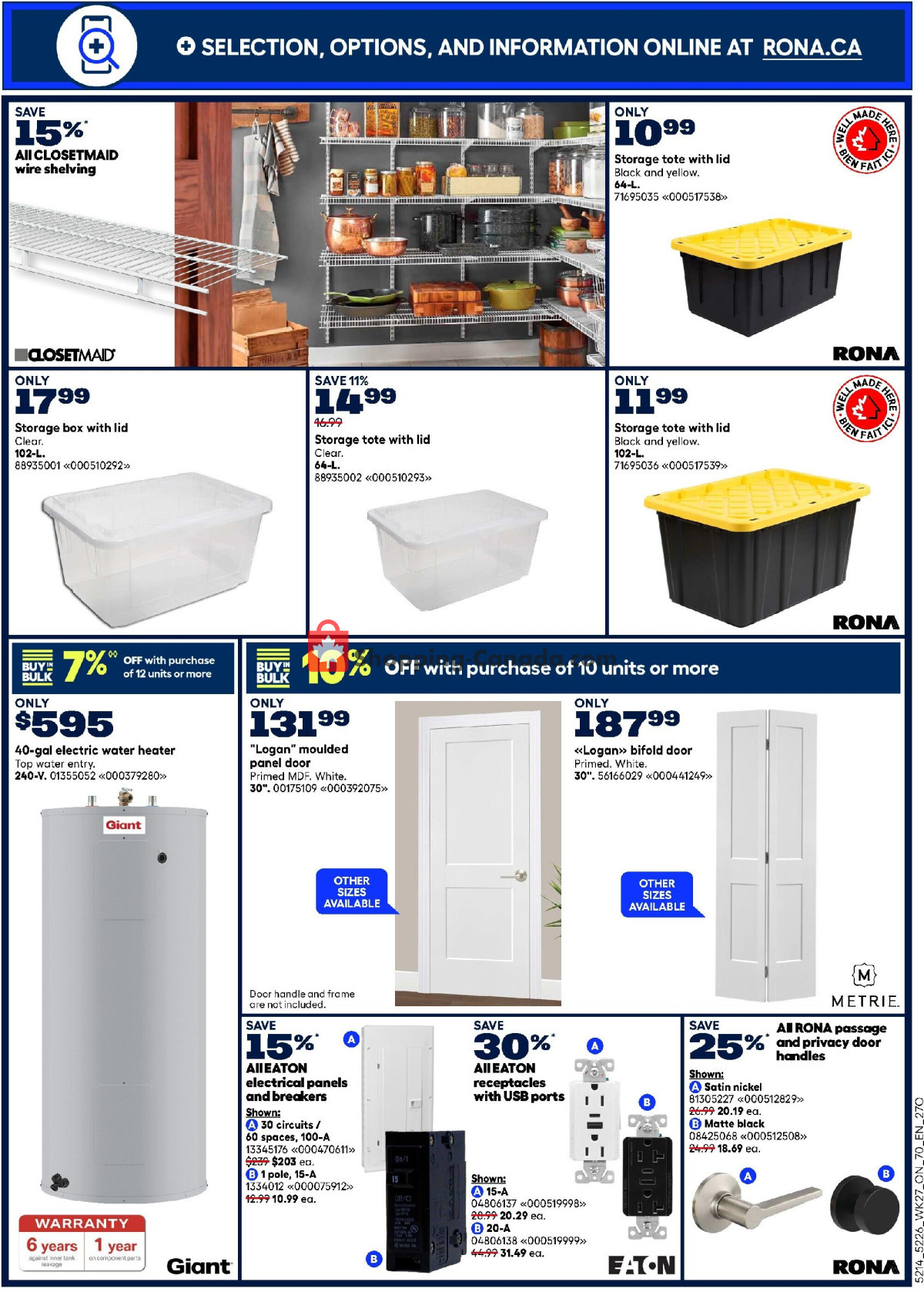 Rona flyer from Thursday July 30, 2026 to Wednesday August 12, 2026 - page 15