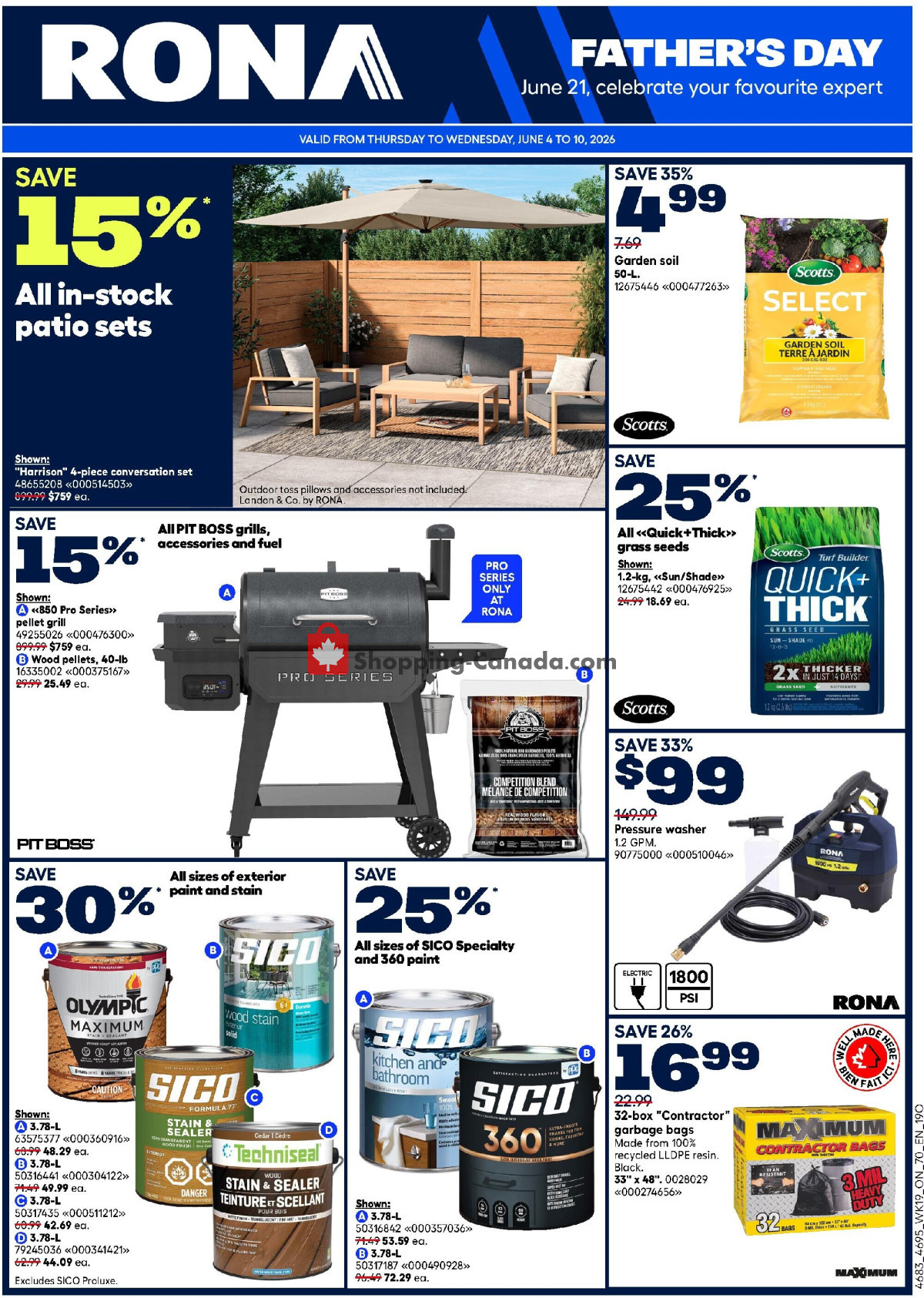 Rona flyer from Thursday June 4, 2026 to Wednesday June 10, 2026 - page 1