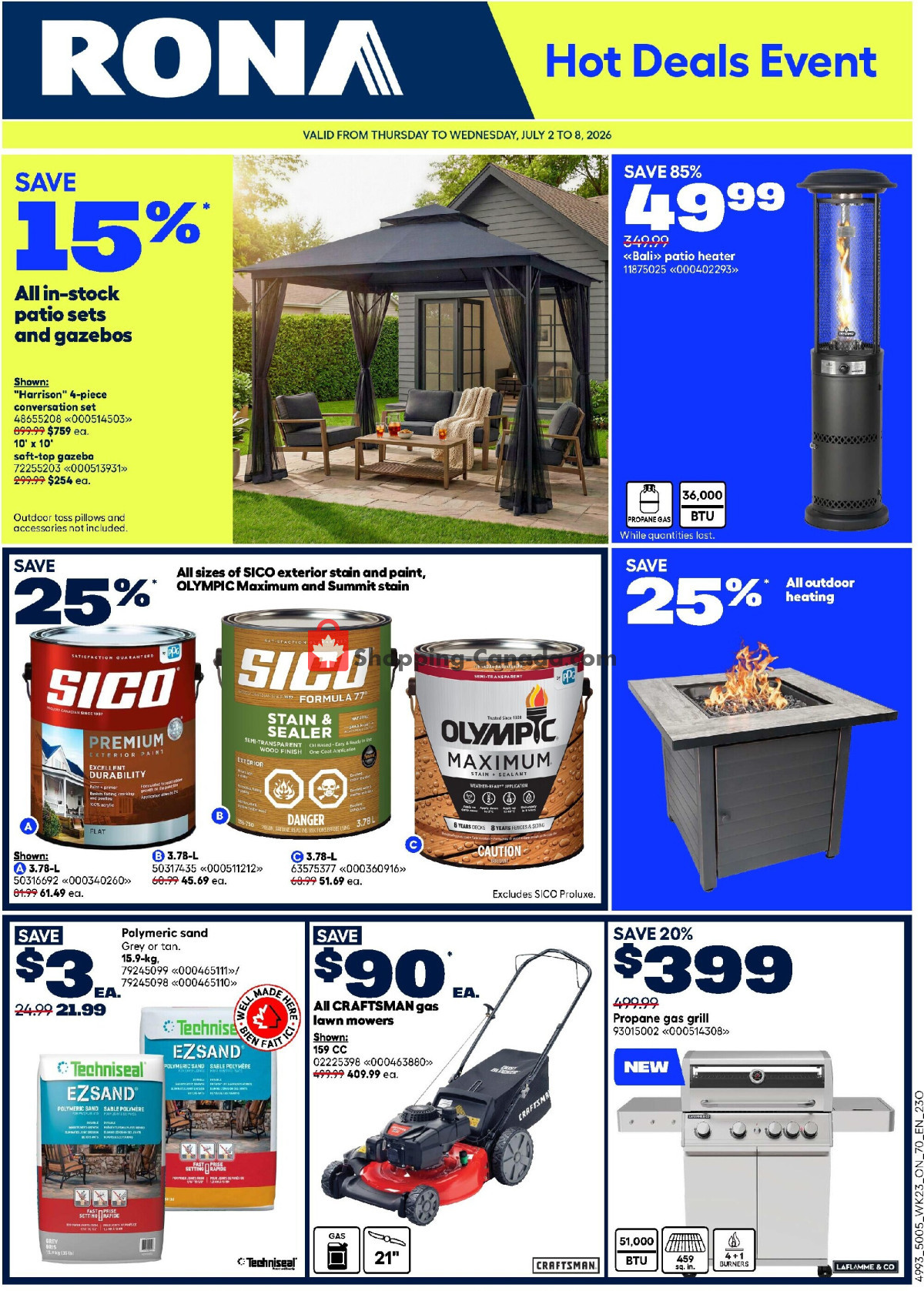 Rona flyer from Thursday July 2, 2026 to Wednesday July 8, 2026 - page 2