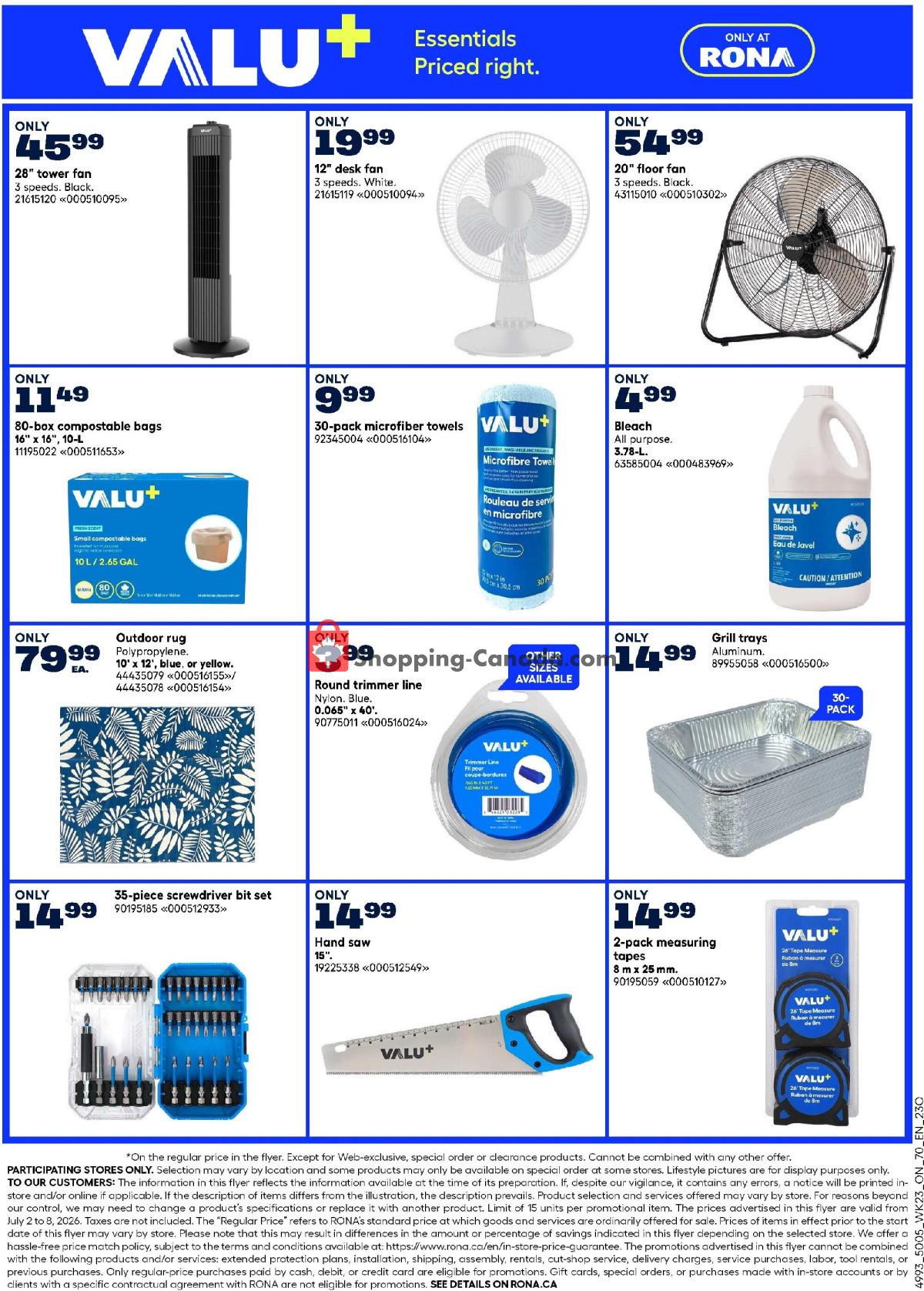 Rona flyer from Thursday July 2, 2026 to Wednesday July 8, 2026 - page 6