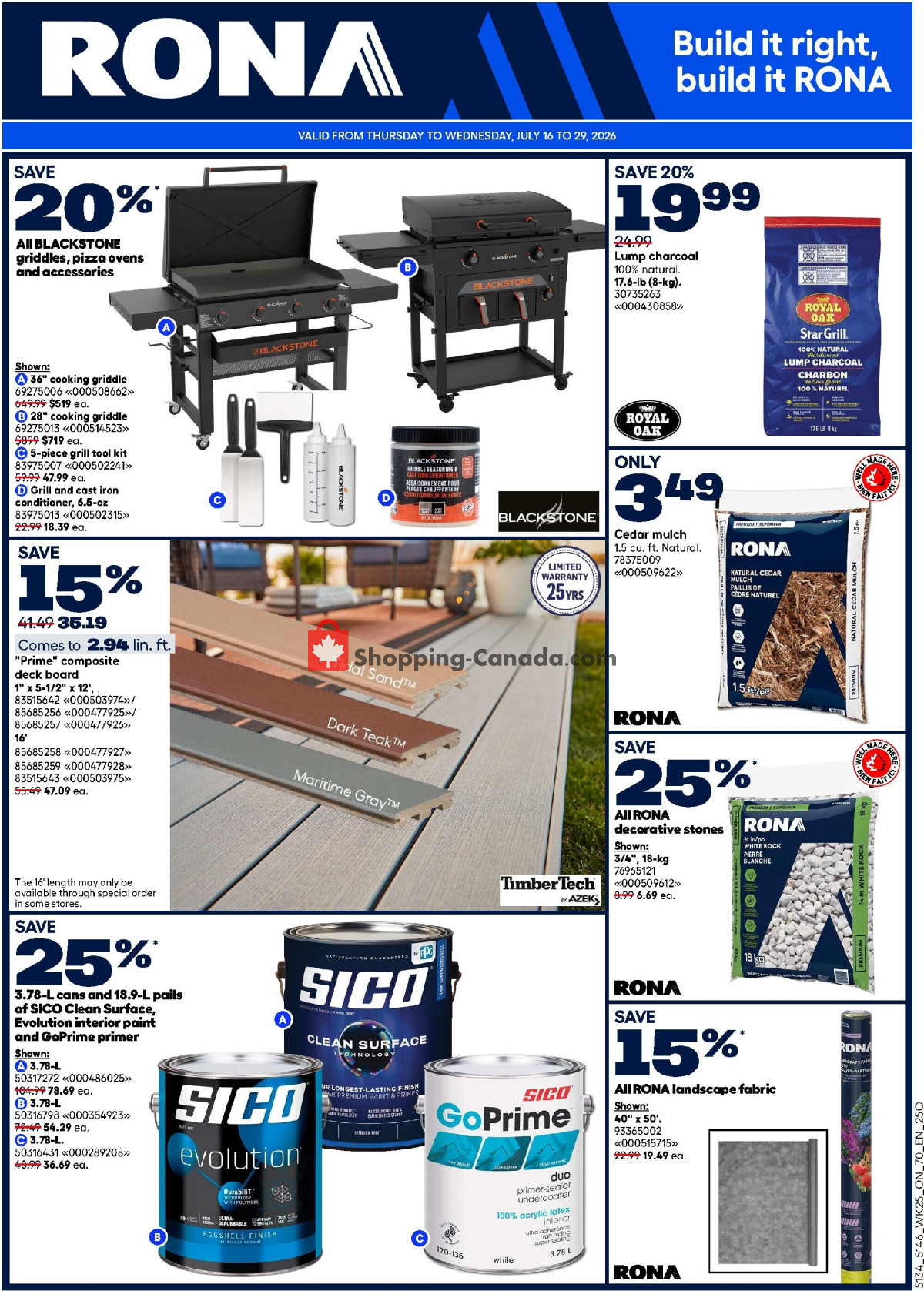 Rona flyer from Thursday July 16, 2026 to Wednesday July 29, 2026 - page 2
