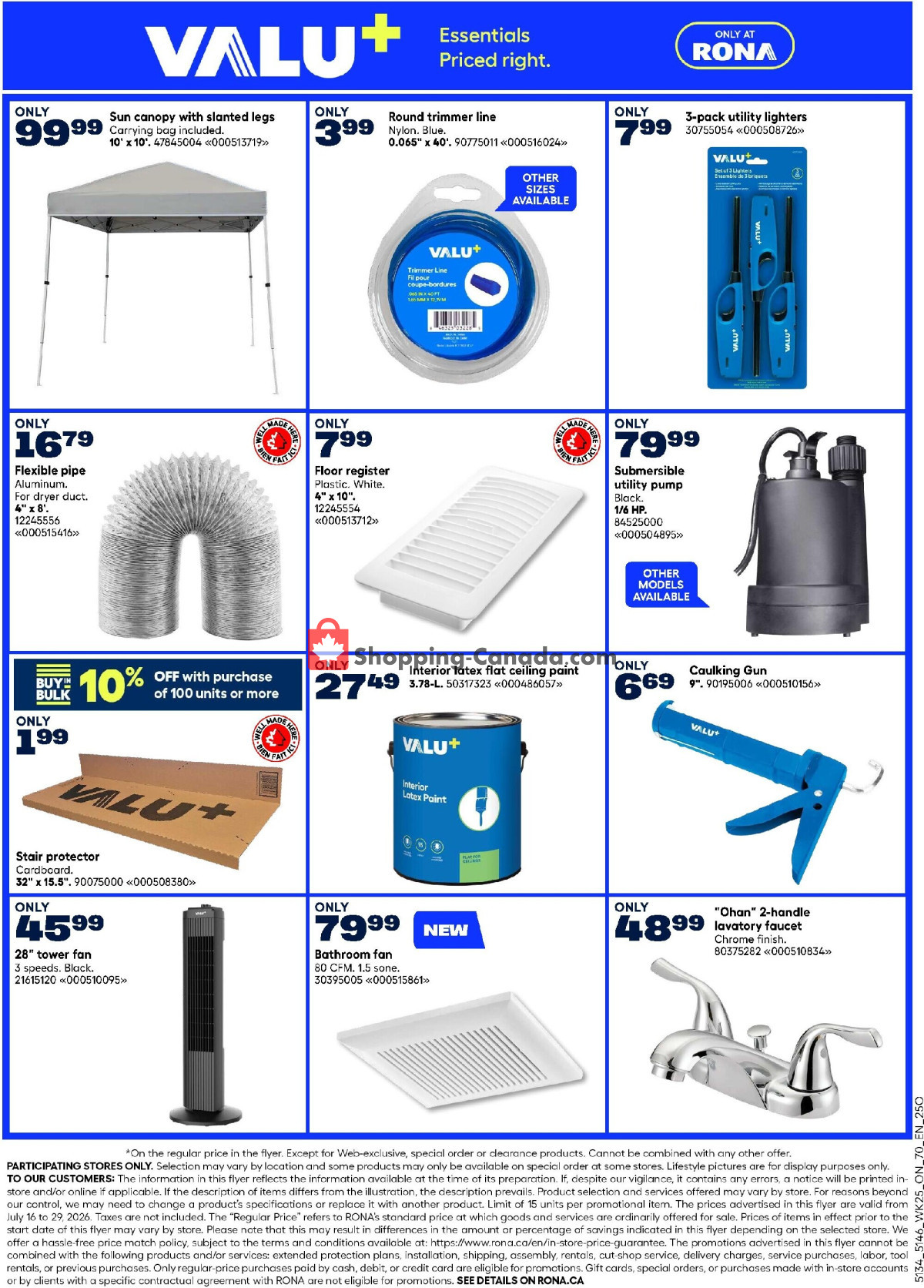 Rona flyer from Thursday July 16, 2026 to Wednesday July 29, 2026 - page 6