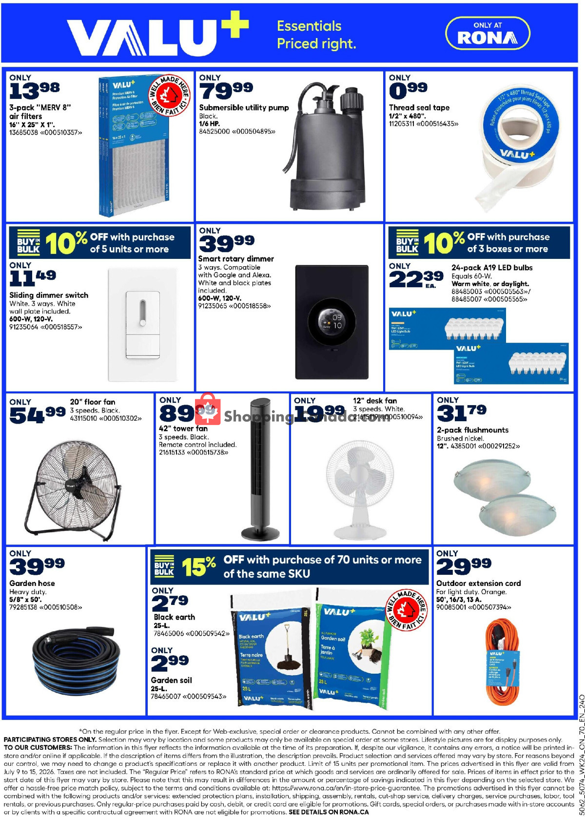 Rona flyer from Thursday July 9, 2026 to Wednesday July 15, 2026 - page 5