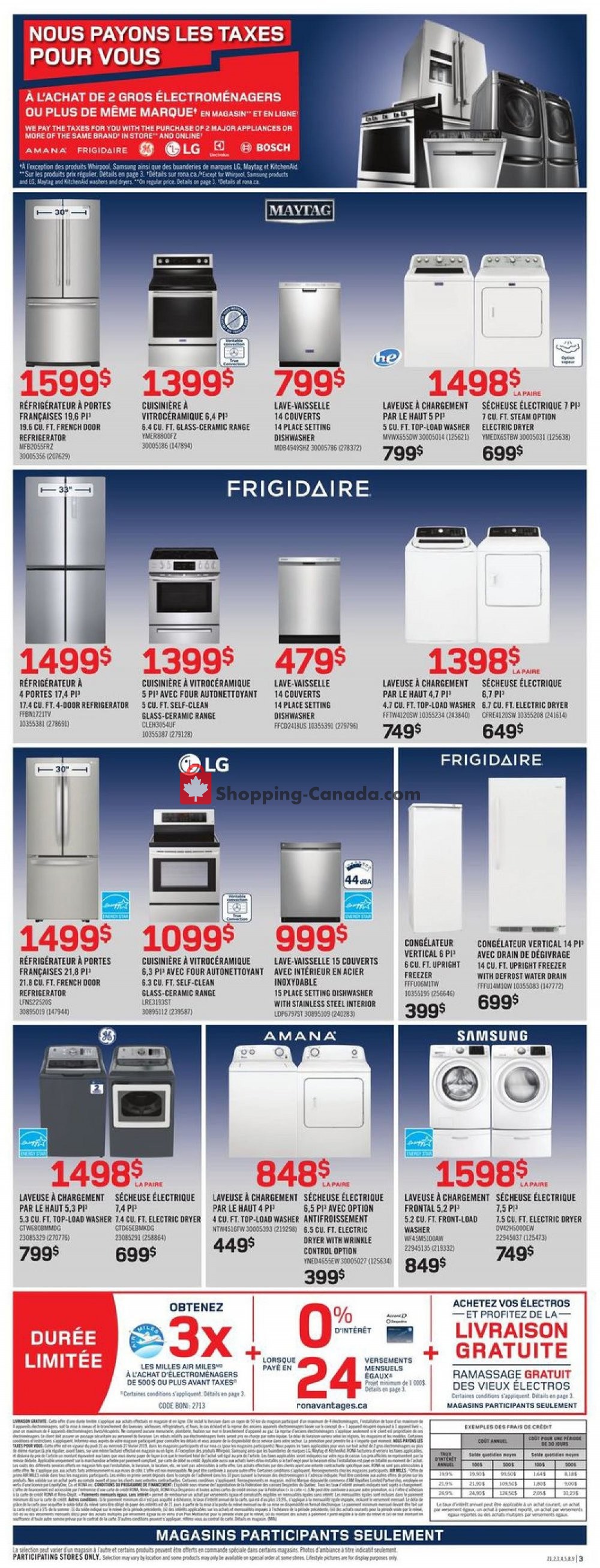 Rona flyer from Thursday February 21, 2019 to Wednesday February 27, 2019 - page 3
