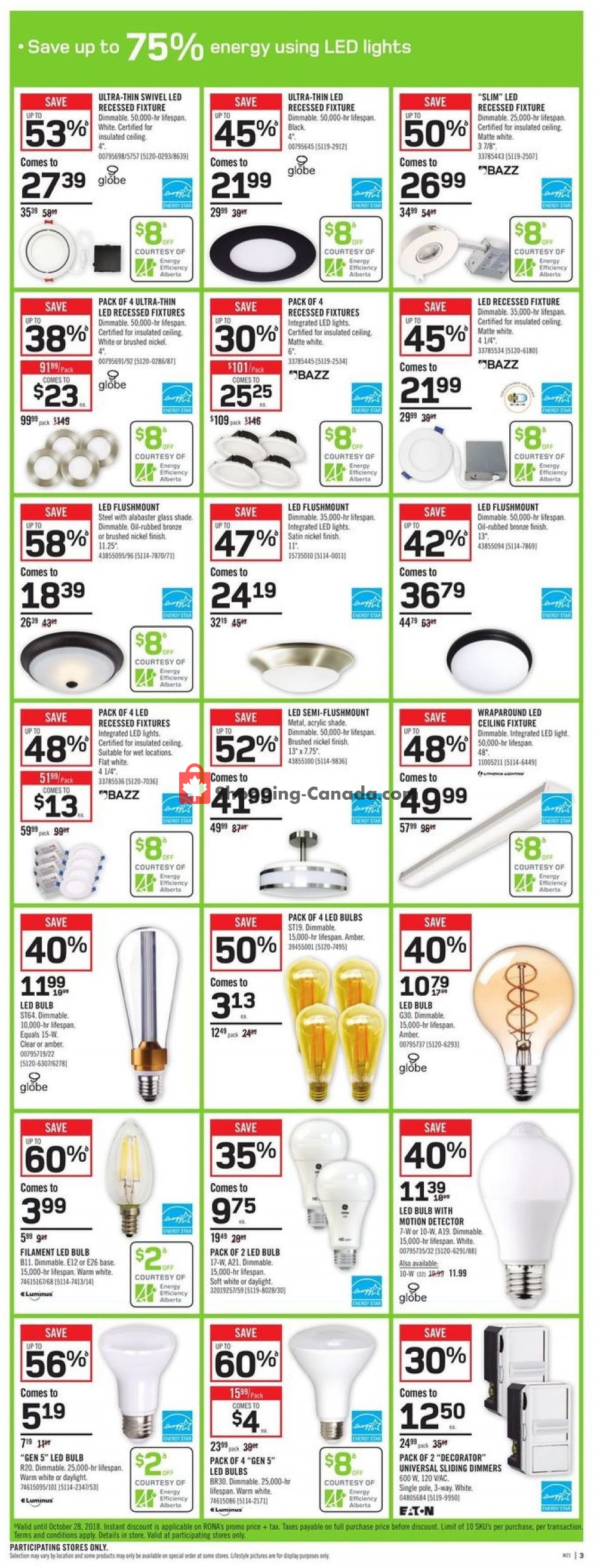 Rona flyer from Thursday October 11, 2018 to Wednesday October 17, 2018 - page 3
