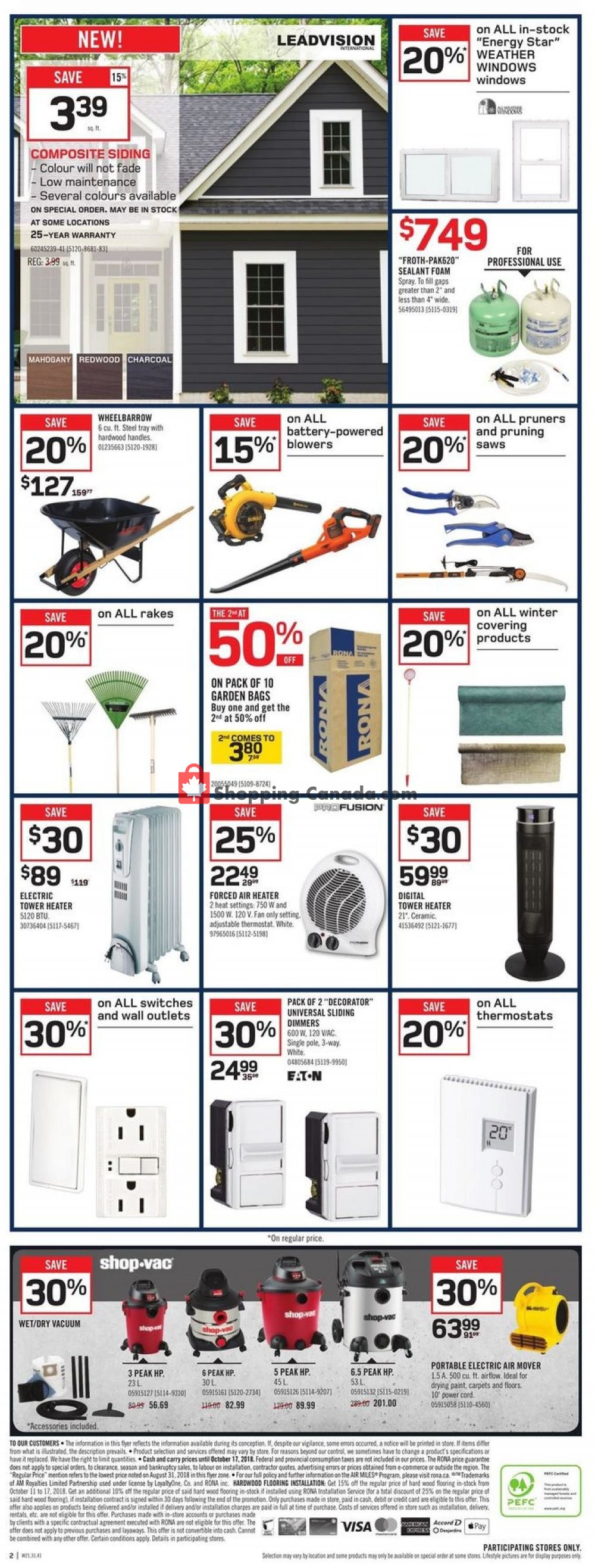 Rona flyer from Thursday October 11, 2018 to Wednesday October 17, 2018 - page 4