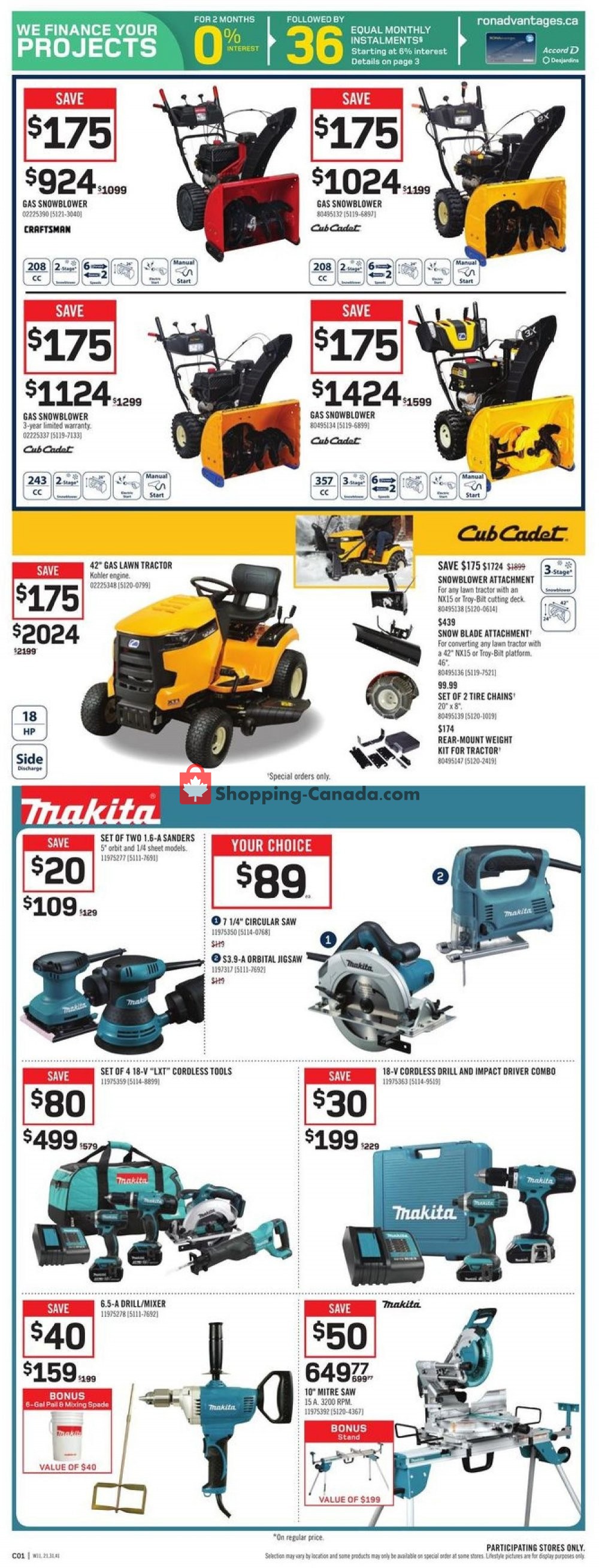 Rona flyer from Thursday October 11, 2018 to Wednesday October 17, 2018 - page 7
