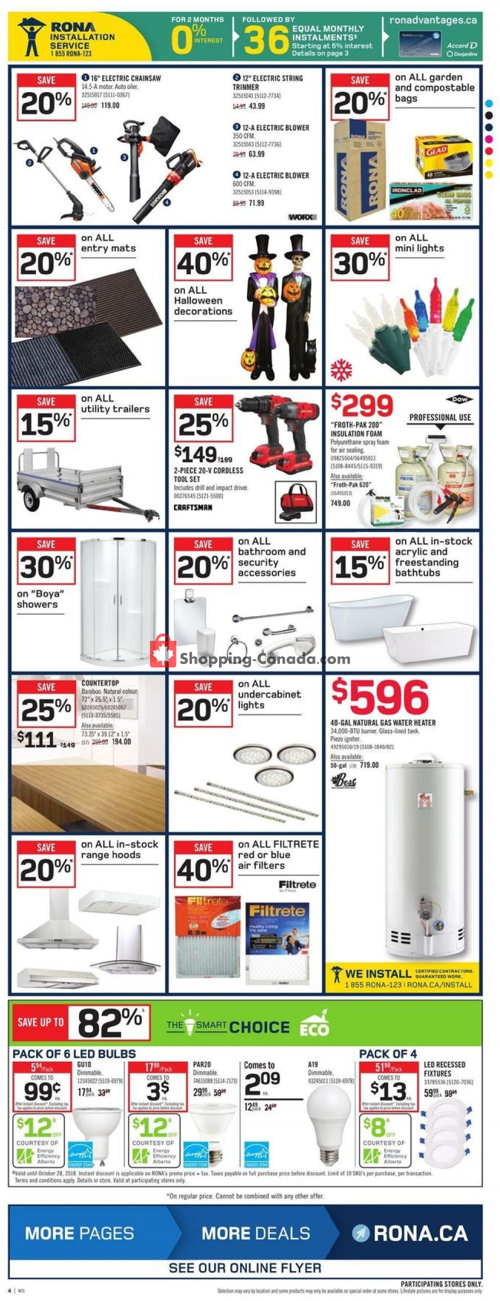 Rona flyer from Thursday October 25, 2018 to Wednesday October 31, 2018 - page 8