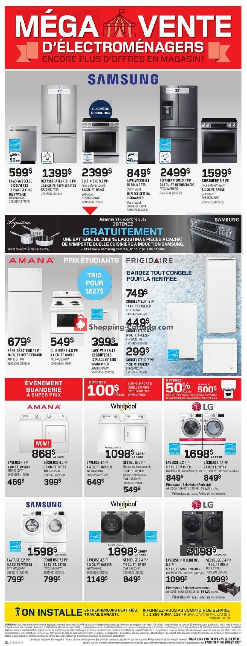 Rona flyer from Thursday September 12, 2019 to Wednesday September 18, 2019 - page 6