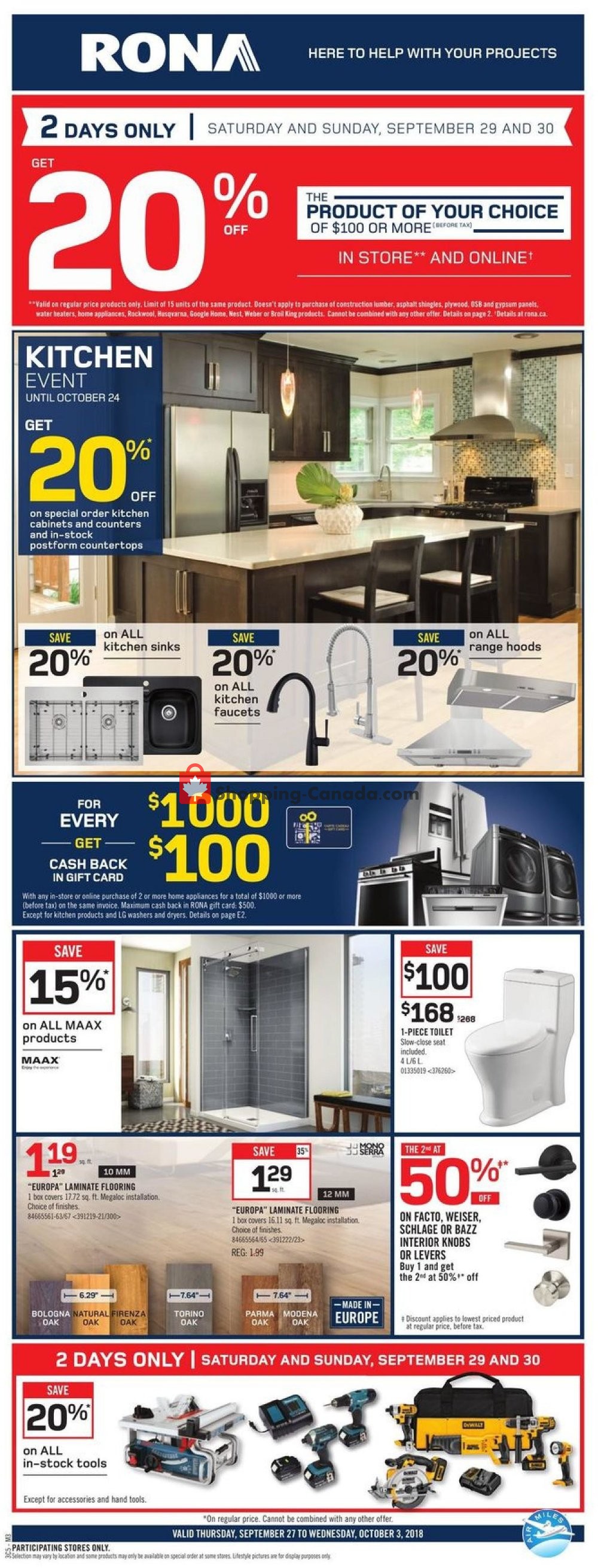 Rona flyer from Thursday September 27, 2018 to Wednesday October 3, 2018 - page 2