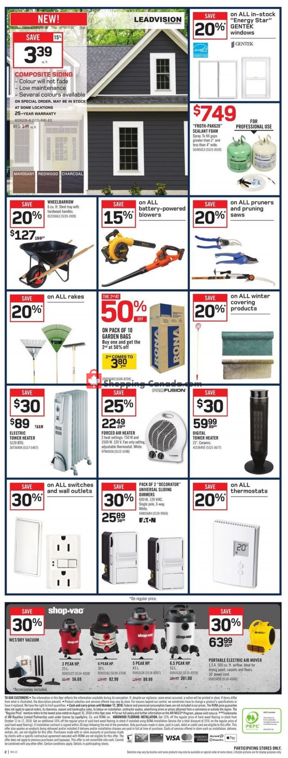 Rona flyer from Thursday October 11, 2018 to Wednesday October 17, 2018 - page 4