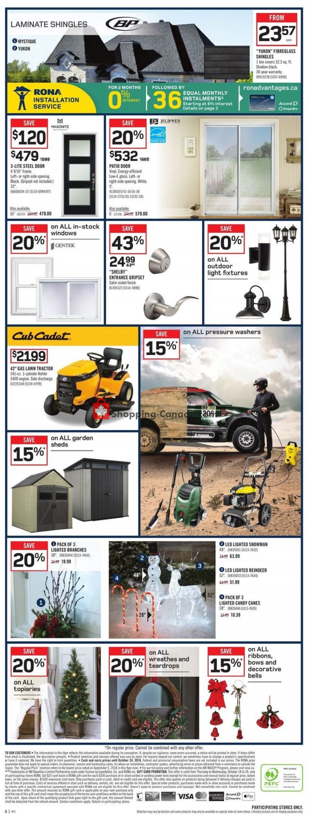 Rona flyer from Thursday October 18, 2018 to Wednesday October 24, 2018 - page 2