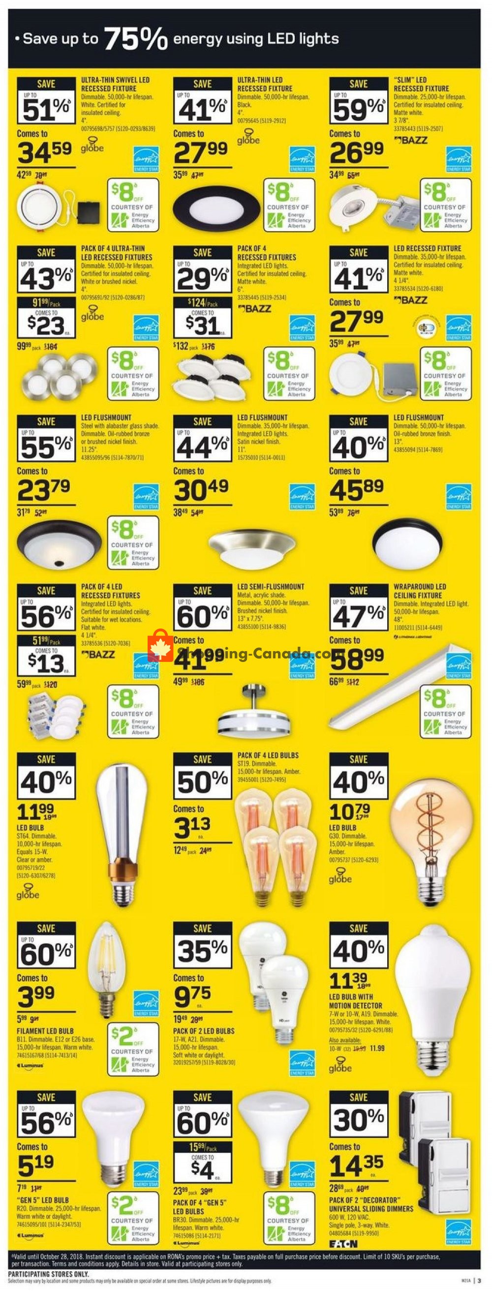 Rona flyer from Thursday October 4, 2018 to Wednesday October 10, 2018 - page 4
