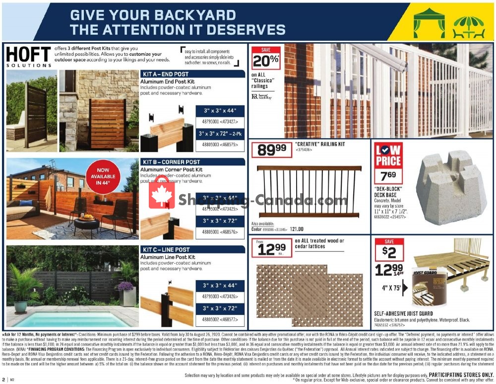 Rona flyer from Thursday August 6, 2020 to Wednesday August 12, 2020 - page 2