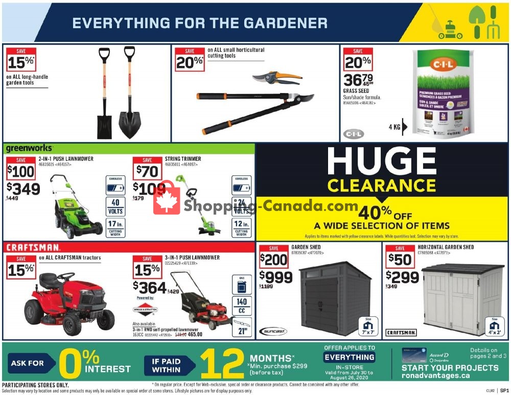 Rona flyer from Thursday August 6, 2020 to Wednesday August 12, 2020 - page 3