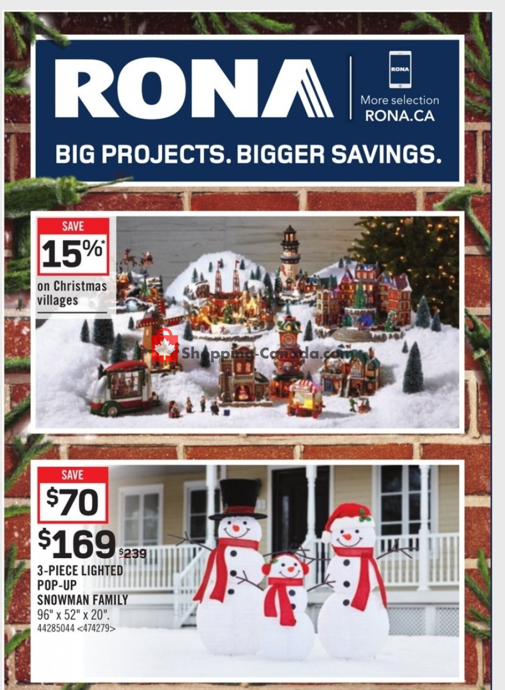 Rona Canada, flyer (Big Projects Bigger Savings ON) November 19