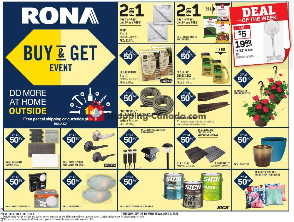 Rona Canada, flyer (Buy And Get Event ON) May 28 June 3, 2020