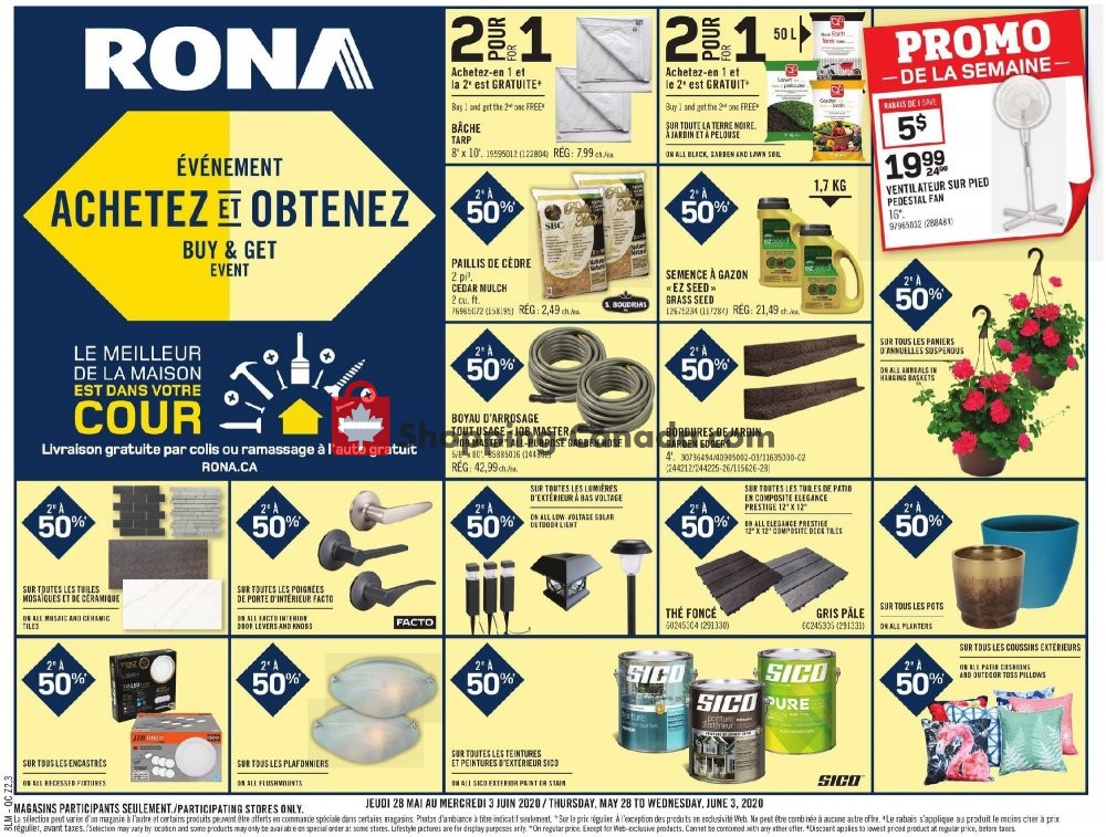 Rona flyer from Thursday May 28, 2020 to Wednesday June 3, 2020 - page 1