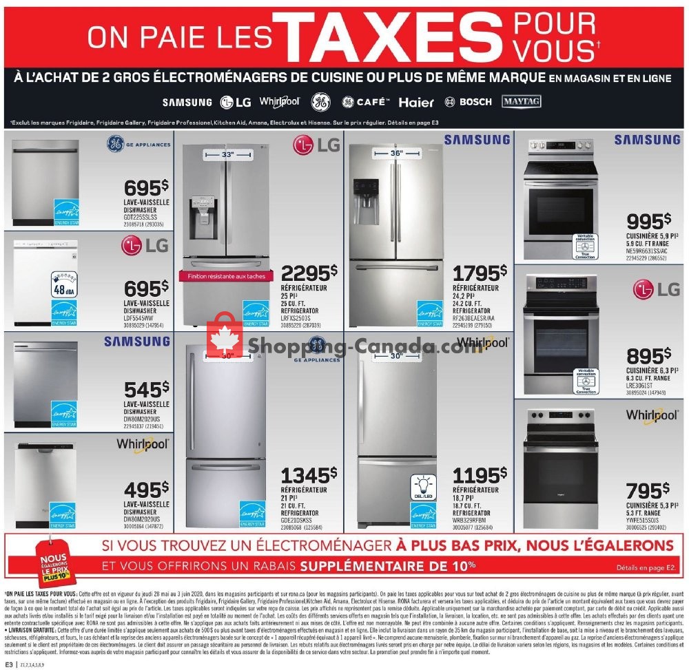 Rona flyer from Thursday May 28, 2020 to Wednesday June 3, 2020 - page 9
