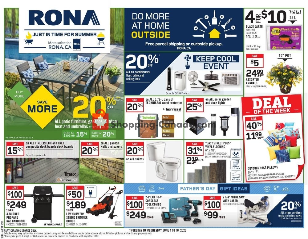 Rona Canada, flyer (Buy More Save More West) June 4 June 10