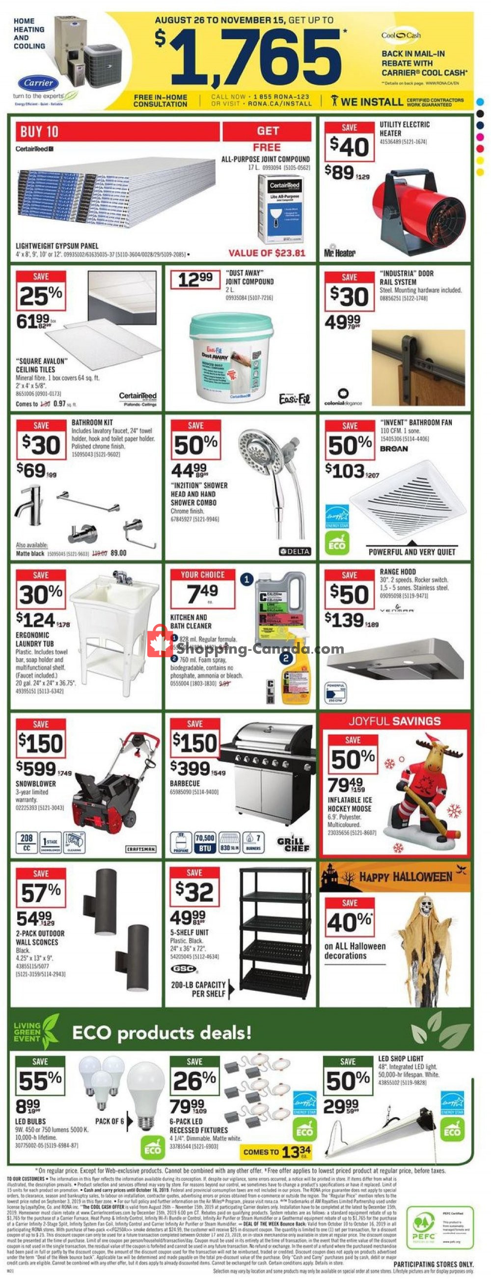 Rona flyer from Thursday October 10, 2019 to Wednesday October 16, 2019 - page 6