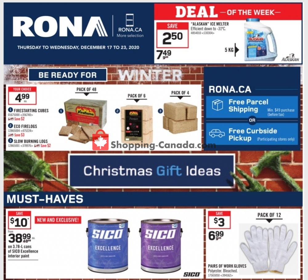Rona Canada, flyer (Deal of the Week Atlantic) December 17