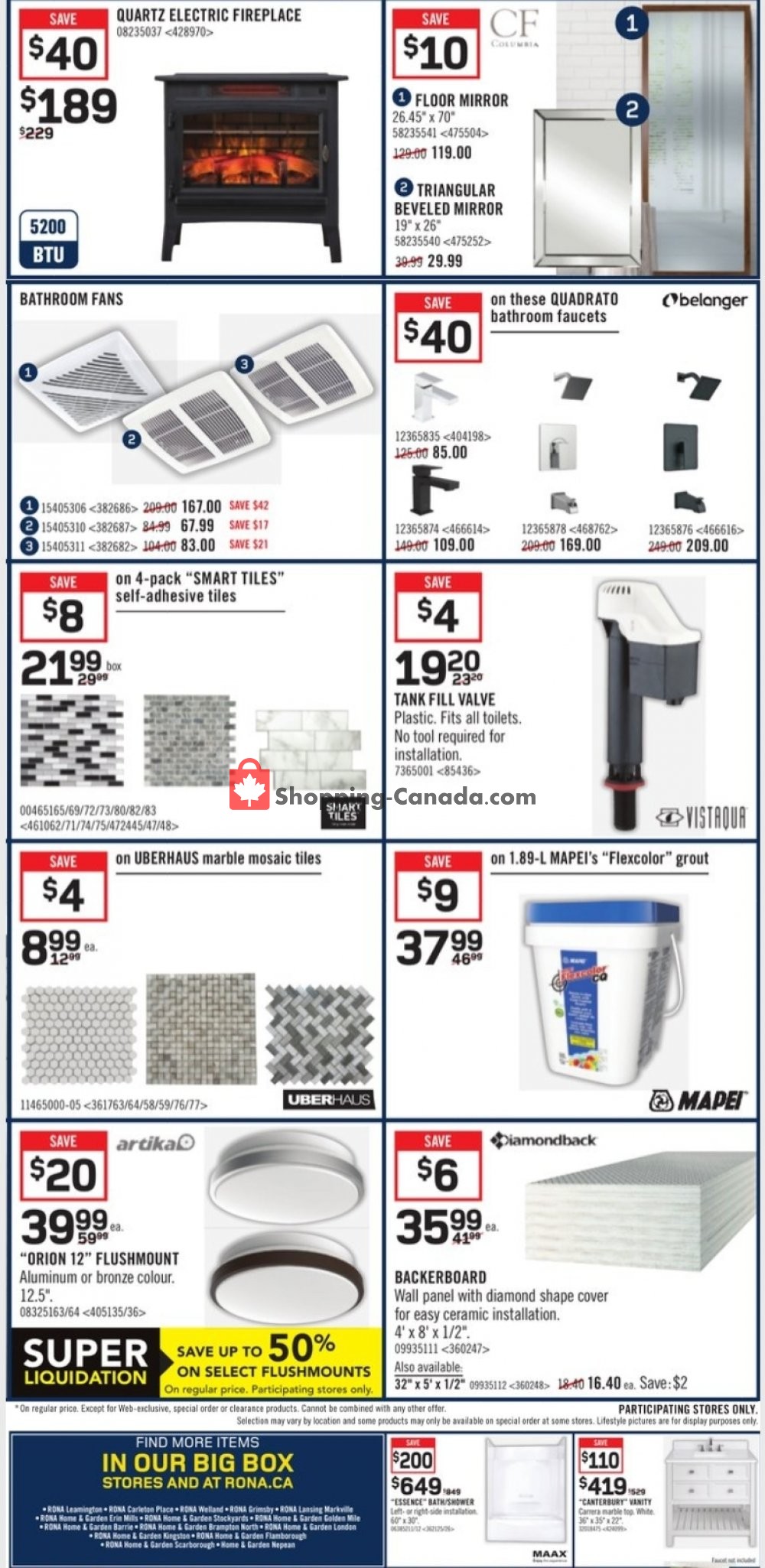 Rona Canada, flyer (Deal of the Week ON) October 29 November 4