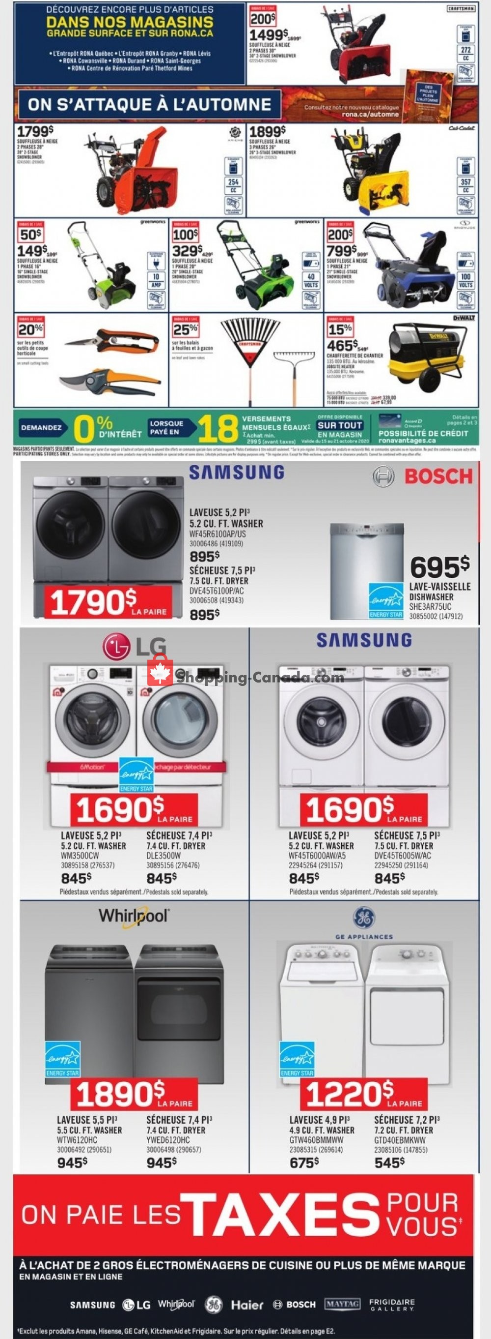 Rona flyer from Thursday October 15, 2020 to Wednesday October 21, 2020 - page 2