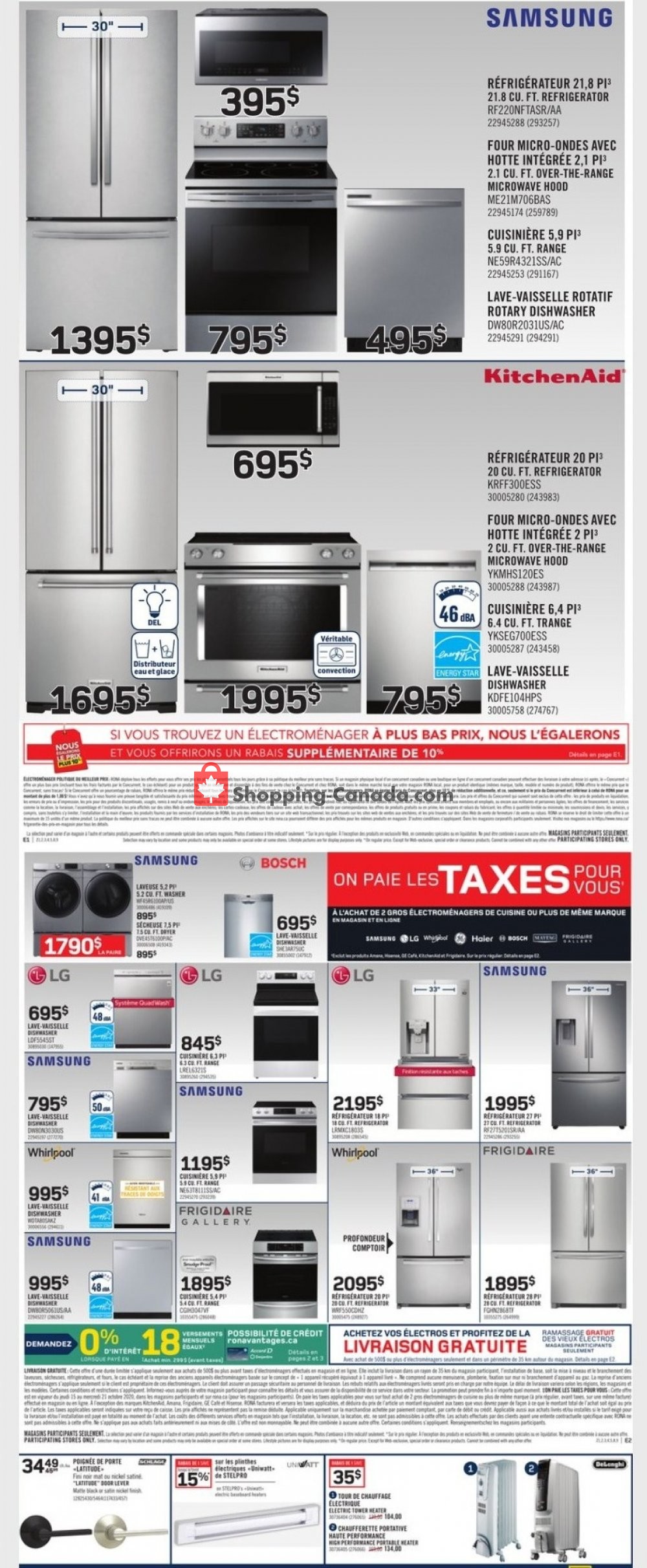 Rona flyer from Thursday October 15, 2020 to Wednesday October 21, 2020 - page 3
