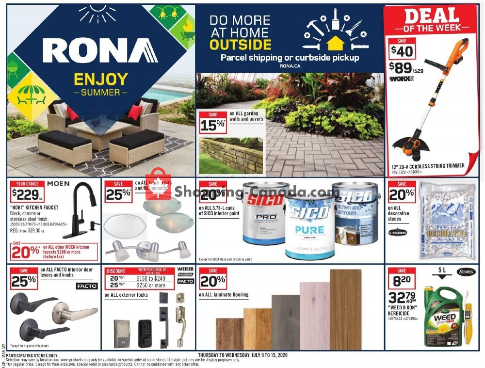 Rona Canada, flyer (Enjoy Summer Atlantic) July 9 July 15, 2020