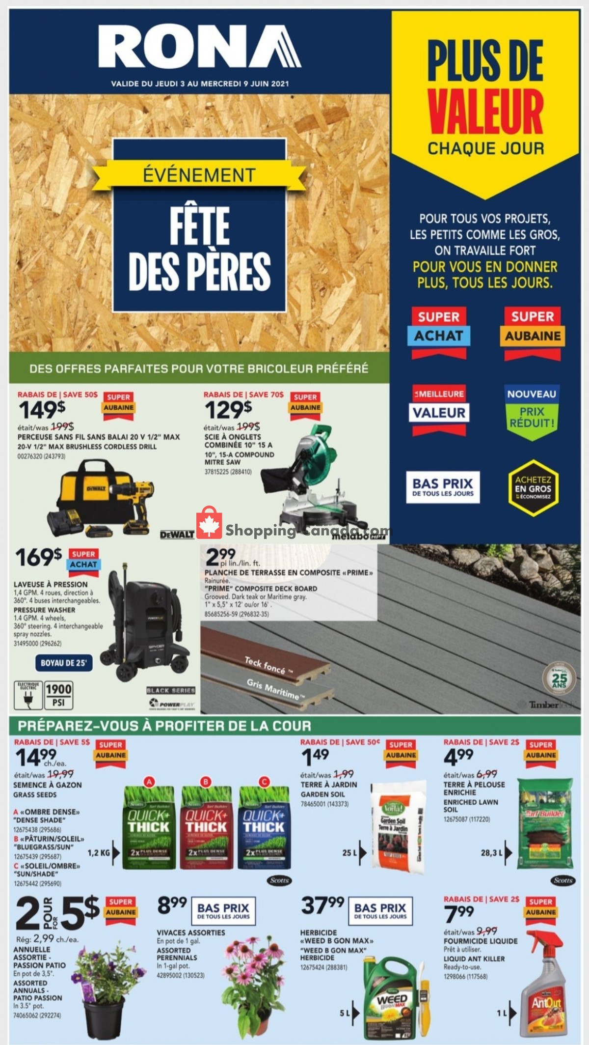 Rona flyer from Thursday June 3, 2021 to Wednesday June 9, 2021 - page 1