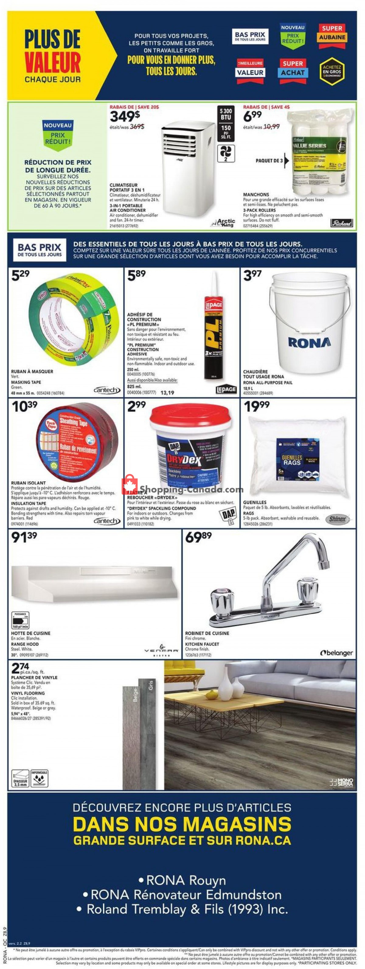 Rona flyer from Thursday July 15, 2021 to Wednesday July 21, 2021 - page 8