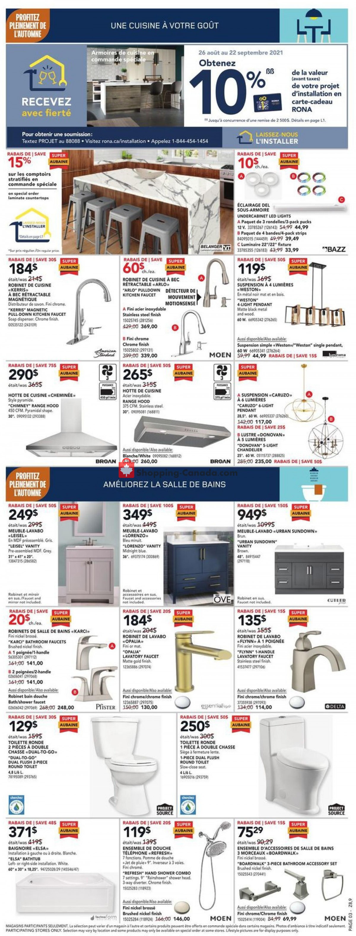 Rona flyer from Thursday September 9, 2021 to Wednesday September 15, 2021 - page 4