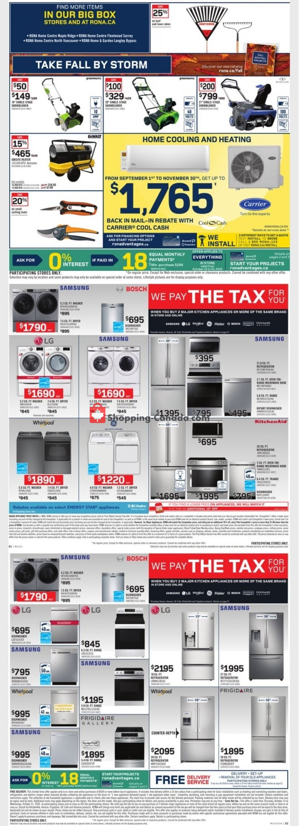 Rona flyer from Thursday October 15, 2020 to Wednesday October 21, 2020 - page 2