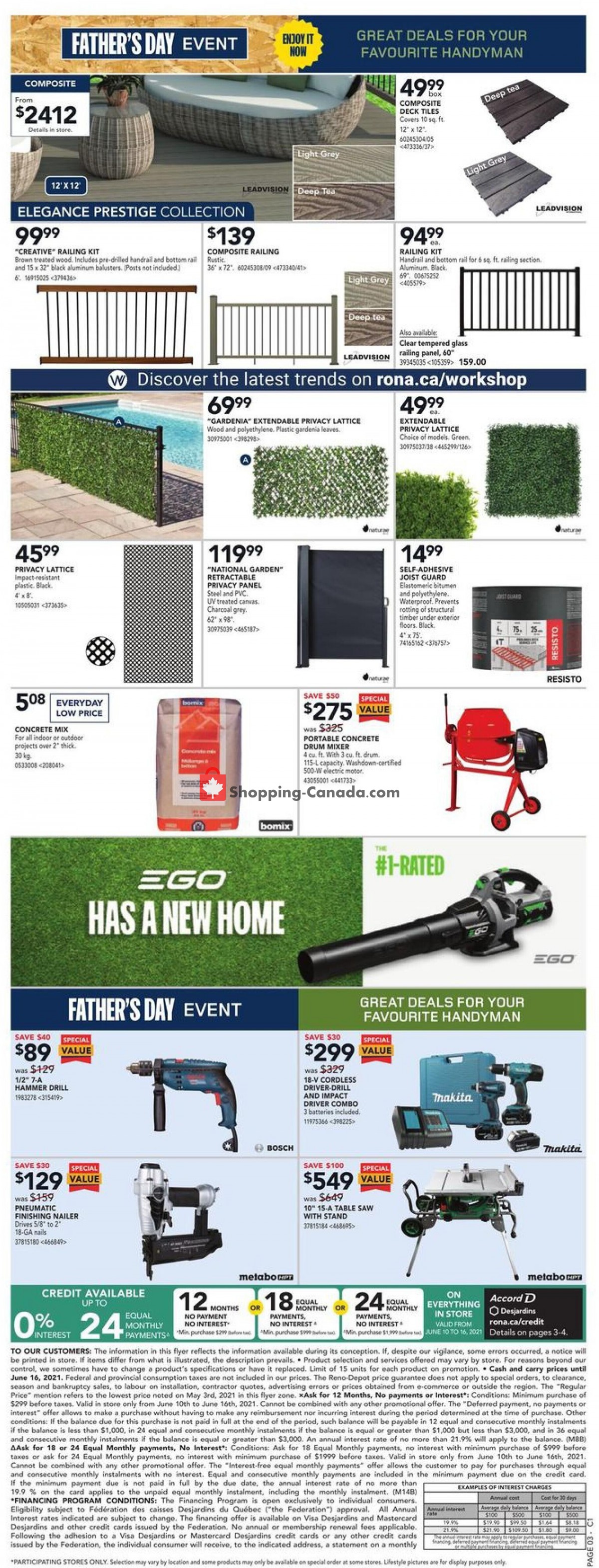 Rona flyer from Thursday June 10, 2021 to Wednesday June 16, 2021 - page 3