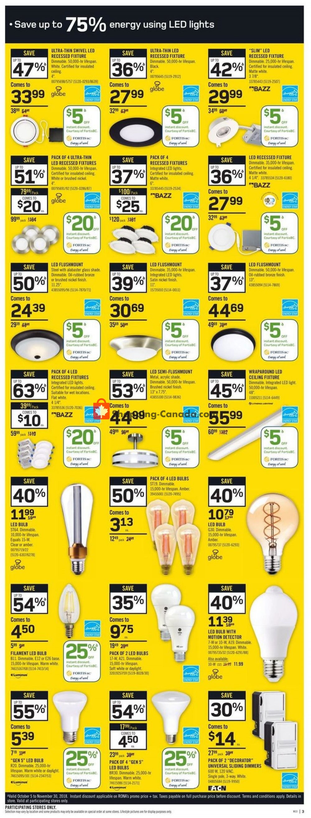 Rona flyer from Thursday October 4, 2018 to Wednesday October 10, 2018 - page 4