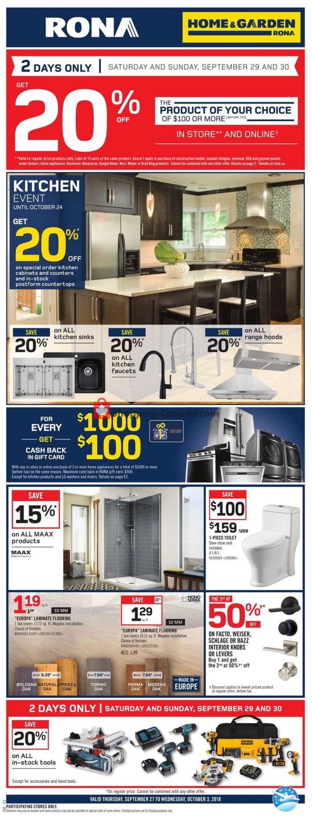 Rona flyer from Thursday September 27, 2018 to Wednesday October 3, 2018 - page 2
