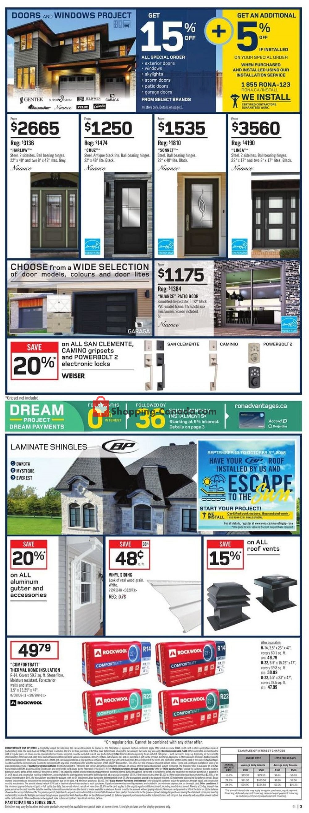 Rona flyer from Thursday September 27, 2018 to Wednesday October 3, 2018 - page 7