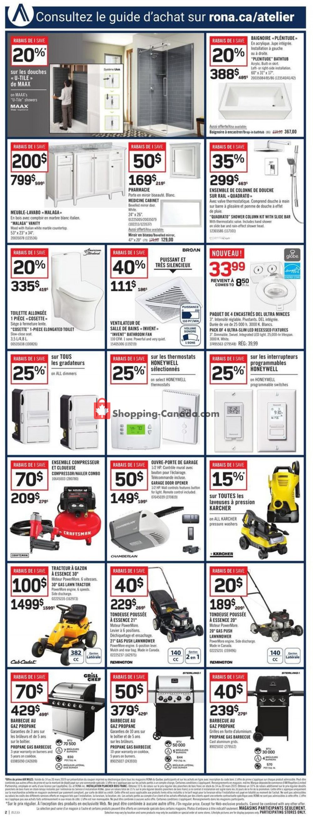 Rona flyer from Thursday March 14, 2019 to Wednesday March 20, 2019 - page 2