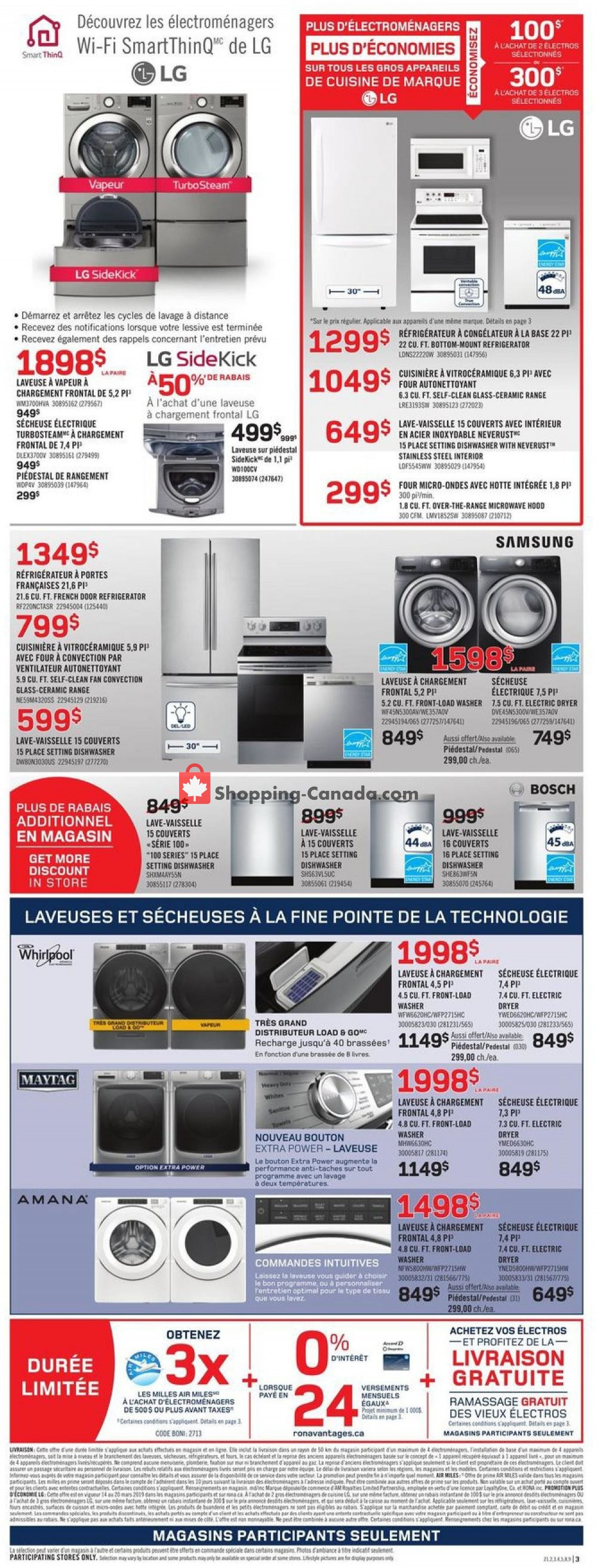 Rona flyer from Thursday March 14, 2019 to Wednesday March 20, 2019 - page 3