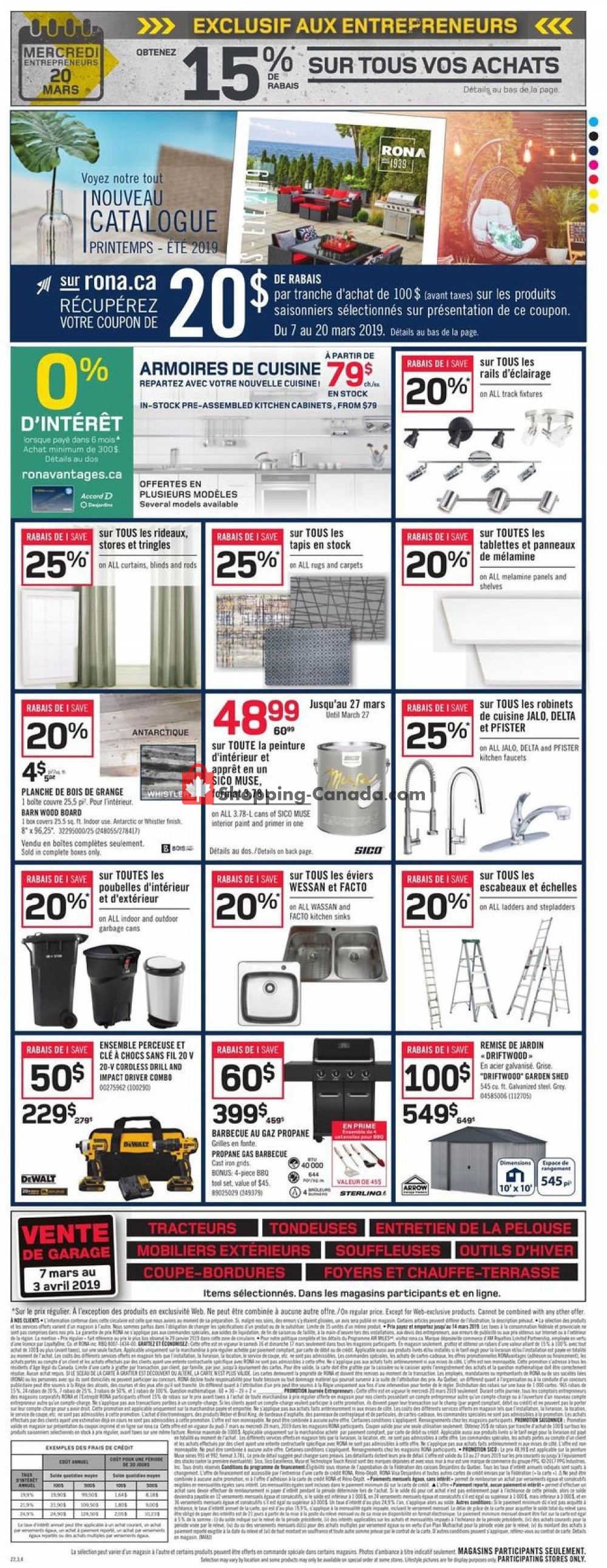 Rona flyer from Thursday March 14, 2019 to Wednesday March 20, 2019 - page 4