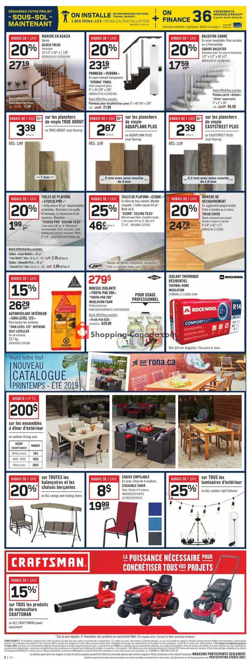 Rona flyer from Thursday March 7, 2019 to Wednesday March 13, 2019 - page 2