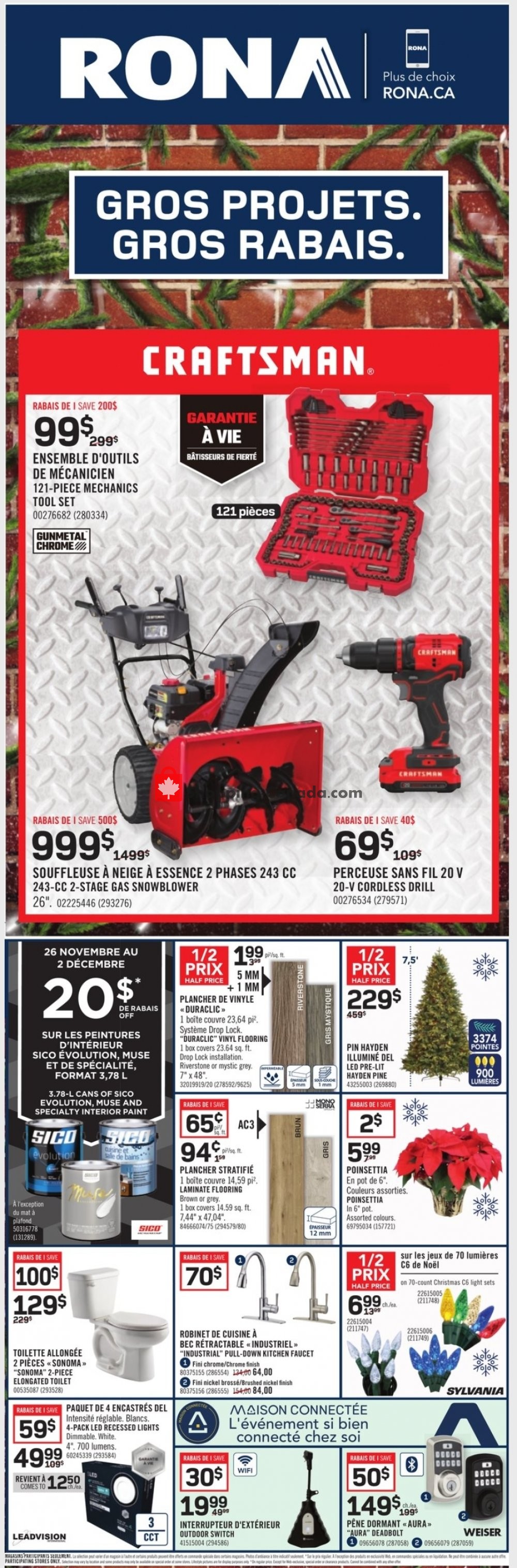 Rona Canada, flyer - (Gros Projets Gros Rabais - QC ...