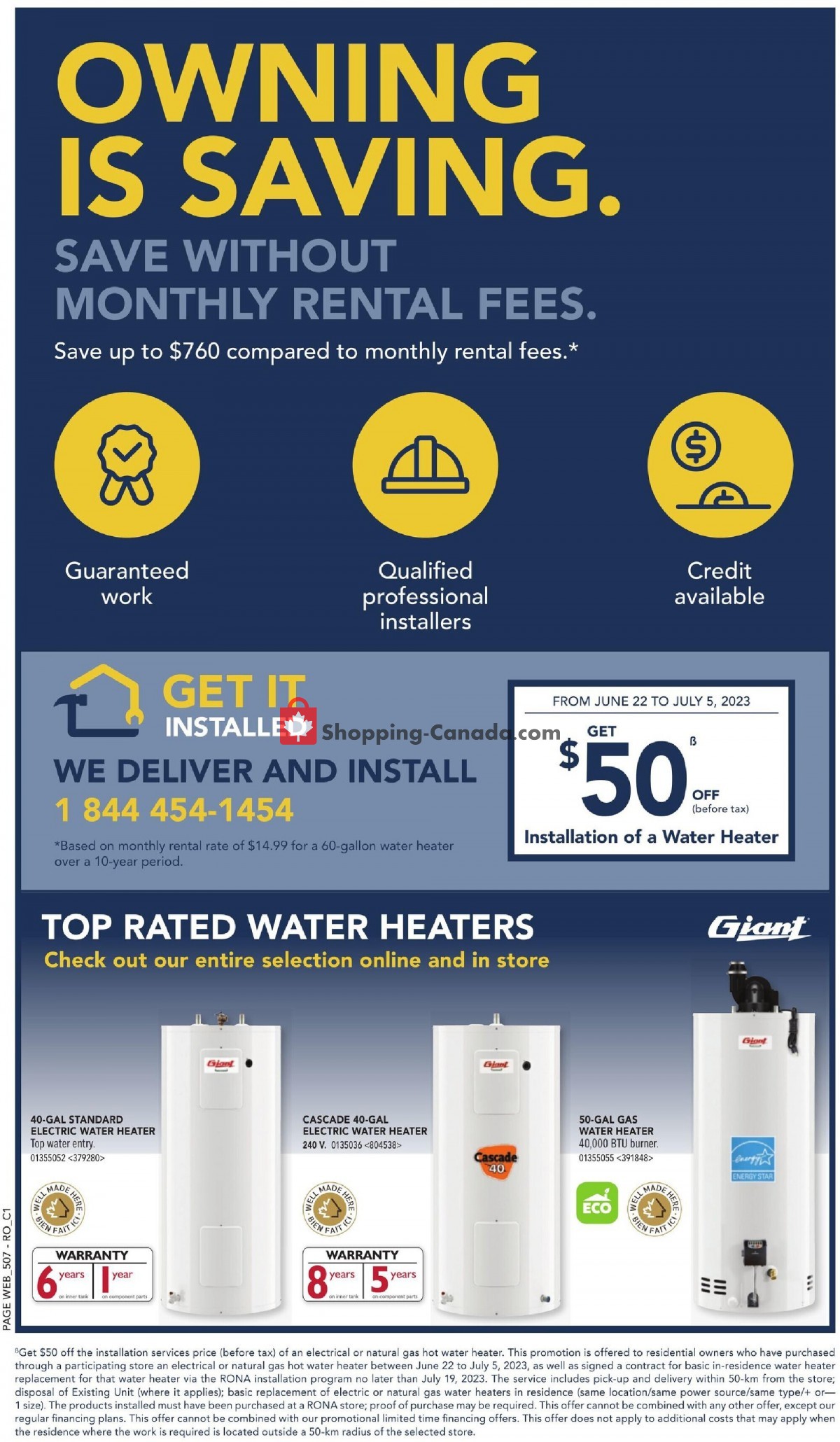 Rona Canada, flyer (Happy Canada Day) June 29 July 5, 2023