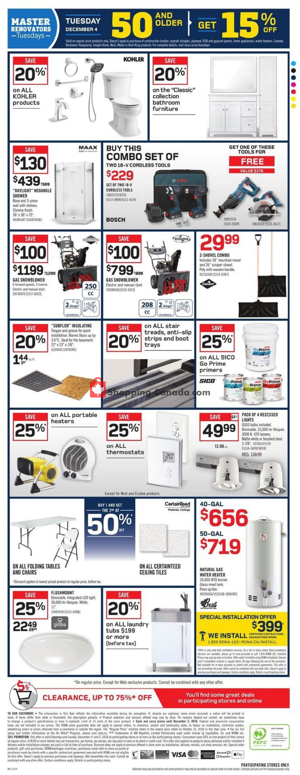 Rona flyer from Thursday November 29, 2018 to Wednesday December 5, 2018 - page 4