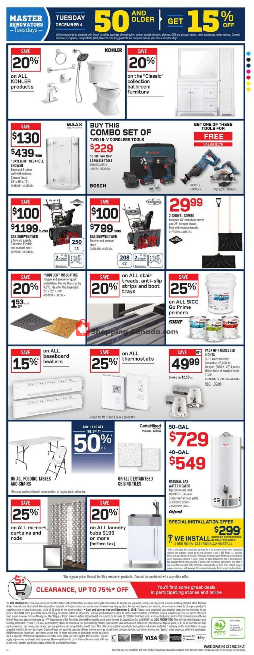 Rona flyer from Thursday November 29, 2018 to Wednesday December 5, 2018 - page 4