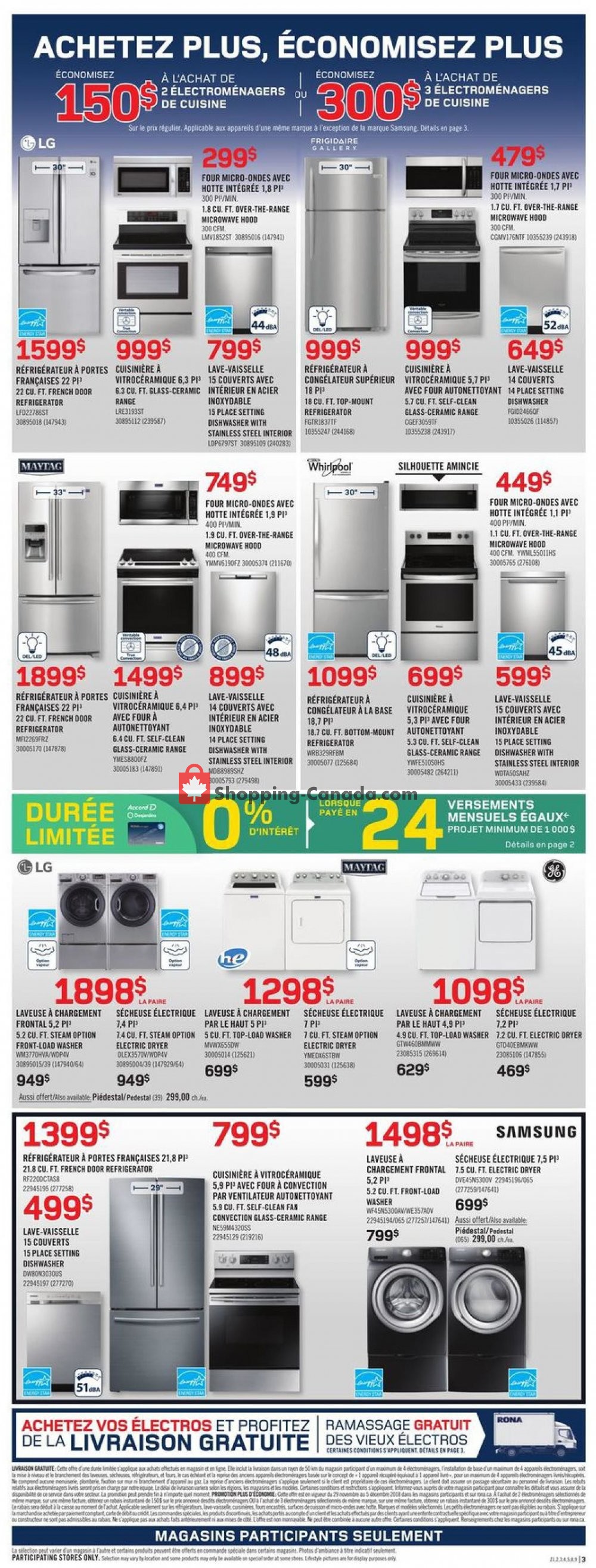 Rona flyer from Thursday November 29, 2018 to Wednesday December 5, 2018 - page 3