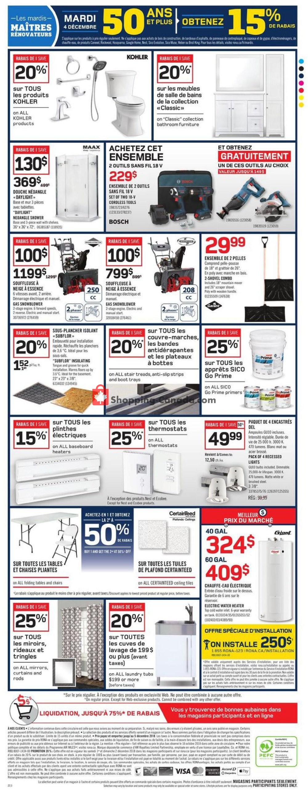 Rona flyer from Thursday November 29, 2018 to Wednesday December 5, 2018 - page 4